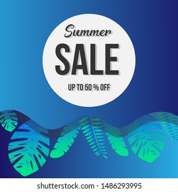 Modern Summer Sale Banner and Poster for Social Media, Market, Web, Website, Presentation, Card, Business Template Background Vector.