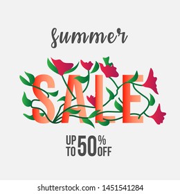 Modern Summer Sale Special Offer Banner For Retail, Market and Social Media use