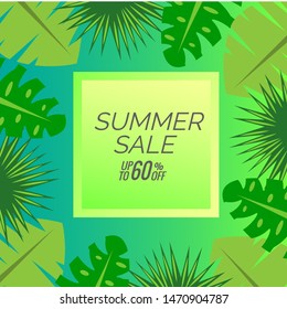 Modern Summer Sale Special Offer Banner For Retail, Market and Social Media use