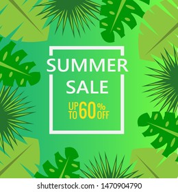 Modern Summer Sale Special Offer Banner For Retail, Market and Social Media use