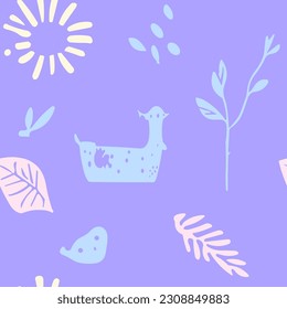 Modern Summer Scandinavian Doodle Patterns,  vector color pastel patterns are perfect for adding a touch of summer to your home decor. Use as pillow covers, wall decals, or even as a pretty pattern