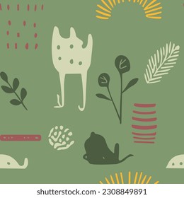 Modern Summer Scandinavian Doodle Patterns,  vector color pastel patterns are perfect for adding a touch of summer to your home decor. Use as pillow covers, wall decals, or even as a pretty pattern