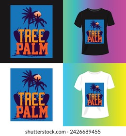 Diseño moderno de la camiseta del verano o ilustración victor de la camiseta de la playa.