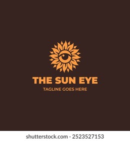 Modernes Sonnenaugen-Logo, Vektorgrafik, perfekt für Unternehmen, Unternehmen oder Ihre Marke