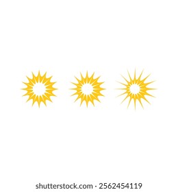 Modern Sun Icon Vector Design 