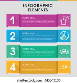 Modern sun infographic template. infographic design with sun icons includes house under sun. can be used for presentation, diagram, annual report, web design.