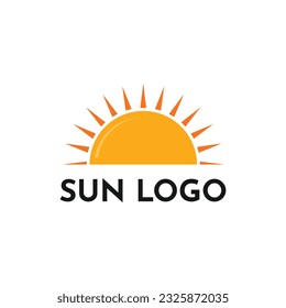 Modern sun logo design creative