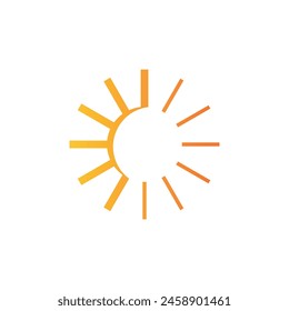 Modern sun logo design. Premium Vector