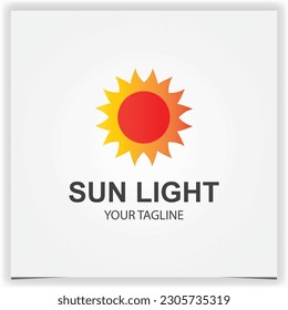 moderno logotipo de sol premium elegante plantilla vectorial eps 10
