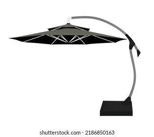 Modern sun umbrella. vector illustration