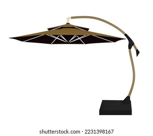 Modern sun umbrella. vector illustration