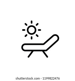 Modern sunbed icon