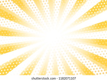 Modern sunburst Halftone pattern background. Decorative web concept, banner, layout, poster. Vector illustration