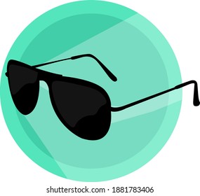 Moderne Sonnenbrille, Illustration, Vektorgrafik auf weißem Hintergrund.