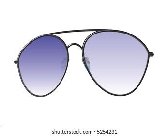 modern sunglasses in a metal frame