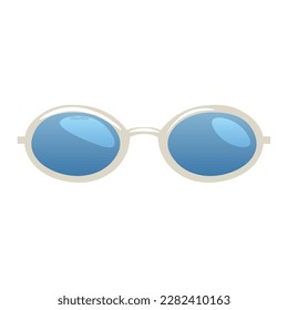 Modern sunglasses on white background