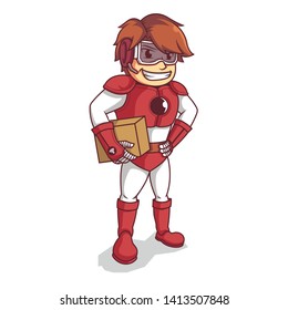 modern super hero mascot design illustration
