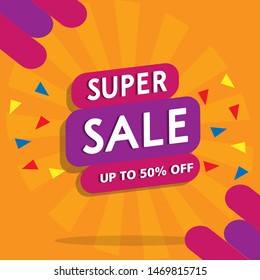 	
Modern Super Sale Banner and Poster Background Vector HD for Market, Supermarket and Social Media Use. Banner design template.