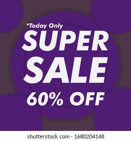 Modern Super sale poster or flyer design Gradient shapes composition. Premium Vector