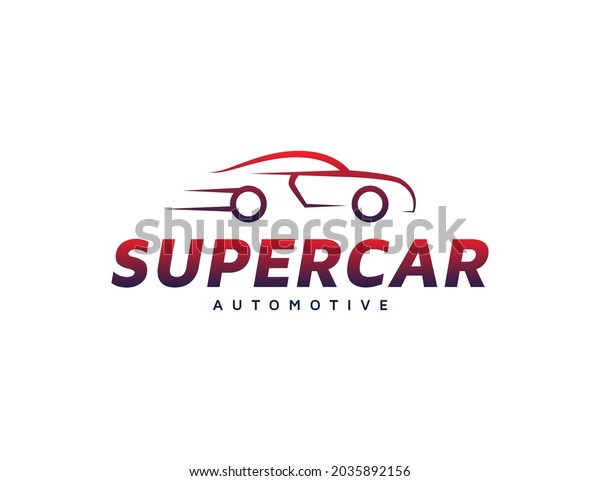 Modern\
super sport car logo emblem design vector\
template