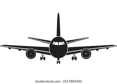  A modern supersonic plane silhouette vector,icon on white background.