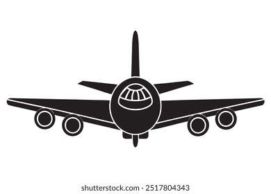  A modern supersonic plane silhouette vector,icon on white background.