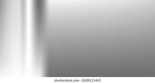 Modern surface with light gloss. Vector aluminum grey sheet with reflection 
