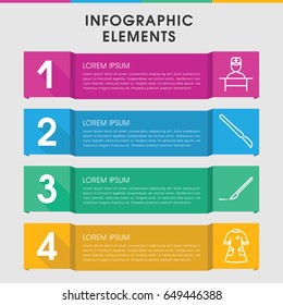 Modern surgeon infographic template. infographic design with surgeon icons includes scalpel, nurse gown. can be used for presentation, diagram, annual report, web design.