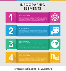 Modern surprise infographic template. infographic design with surprise icons includes surprised emot. can be used for presentation, diagram, annual report, web design.