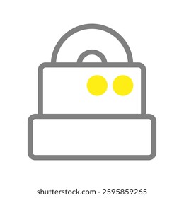Modern Surveillance System Design Icon Graphic