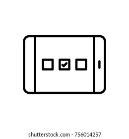 Modern survey line icon. Premium pictogram isolated on a white background. Vector illustration. Stroke high quality symbol. Test icon in modern line style.