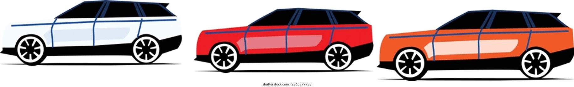 Modern suv car isolated icon vector image