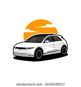 modern suv car vector illustration