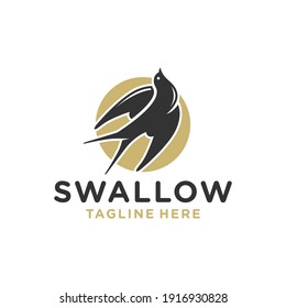 modern swallow's nest logo design