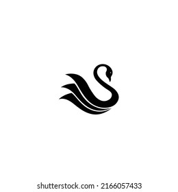 Modern Swan Logo Design Template