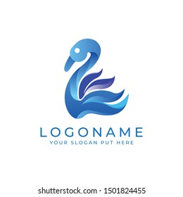 Modern Swan logo/identity design template