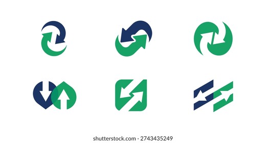 Modern Swap Arrow Logo or icon Collection for Business Exchange and Digital Branding