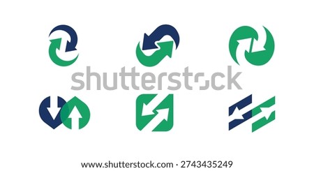 Modern Swap Arrow Logo or icon Collection for Business Exchange and Digital Branding