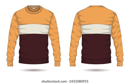 Modernes Sweatshirt Mockup Vorder- und Rückseite