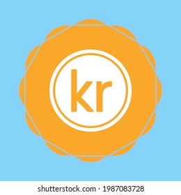 Modern Swedish Krona icon logo vector illustration design. Sweden currency, economy, investment, finance, and business element. Can be used for web, mobile, infographic and print.