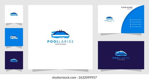 Logotipo moderno da piscina e pacote de marcas