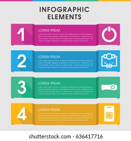Modern switch infographic template. infographic design with switch icons includes door bell, switch off. can be used for presentation, diagram, annual report, web design.