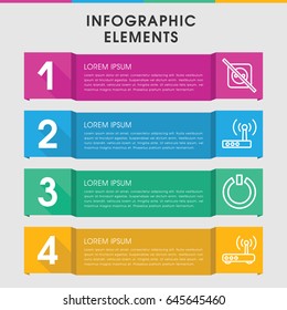 Modern switch infographic template. infographic design with switch icons includes router, switch off. can be used for presentation, diagram, annual report, web design.