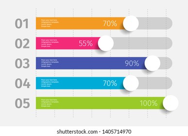 Modern switch style colorful 3d chart, graph. Template for diagram, presentation and chart. Infographics elements. Vector illustration