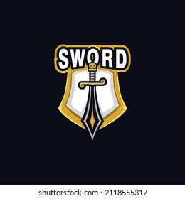 modern sword logo esports simple inspiration	