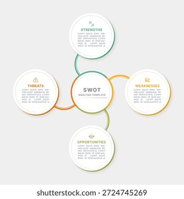 Modern SWOT Analysis Infographic Template for Business Strategy and Planning