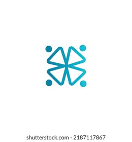 Modern symbol logo design , creative symbol vector icon template Simple design, people, man, kids symbol  