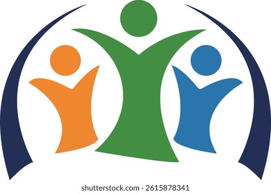 a modern symbol of teamwork, unity, and support, ideal for businesses, organizations, and branding projects.