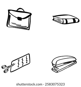 modern symbols of school equipment for future educational institutions