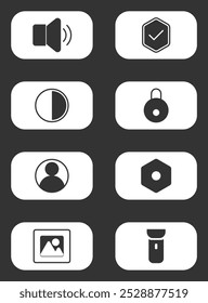 modern symbols that blend functionality with creativity.Ui,Perfect for apps, websites, or presentations and design element. Vector illustration concept.